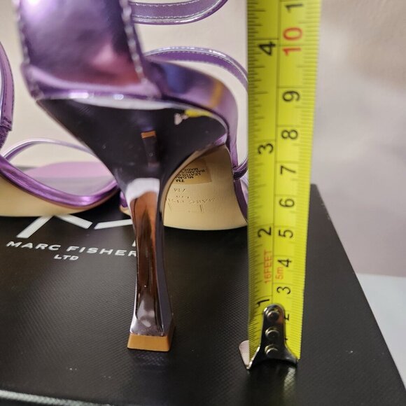 NEW Marc Fisher Dalida Purple Square Toe Sandal Heel Stiletto Size 7 - Picture 10 of 11